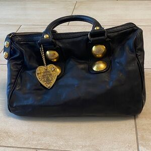 Authentic Vintage GUCCI black satchel.